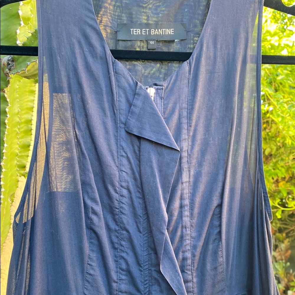 Ter et Tartine Blue Sleeveless High Low Sundress - Picture 3 of 16